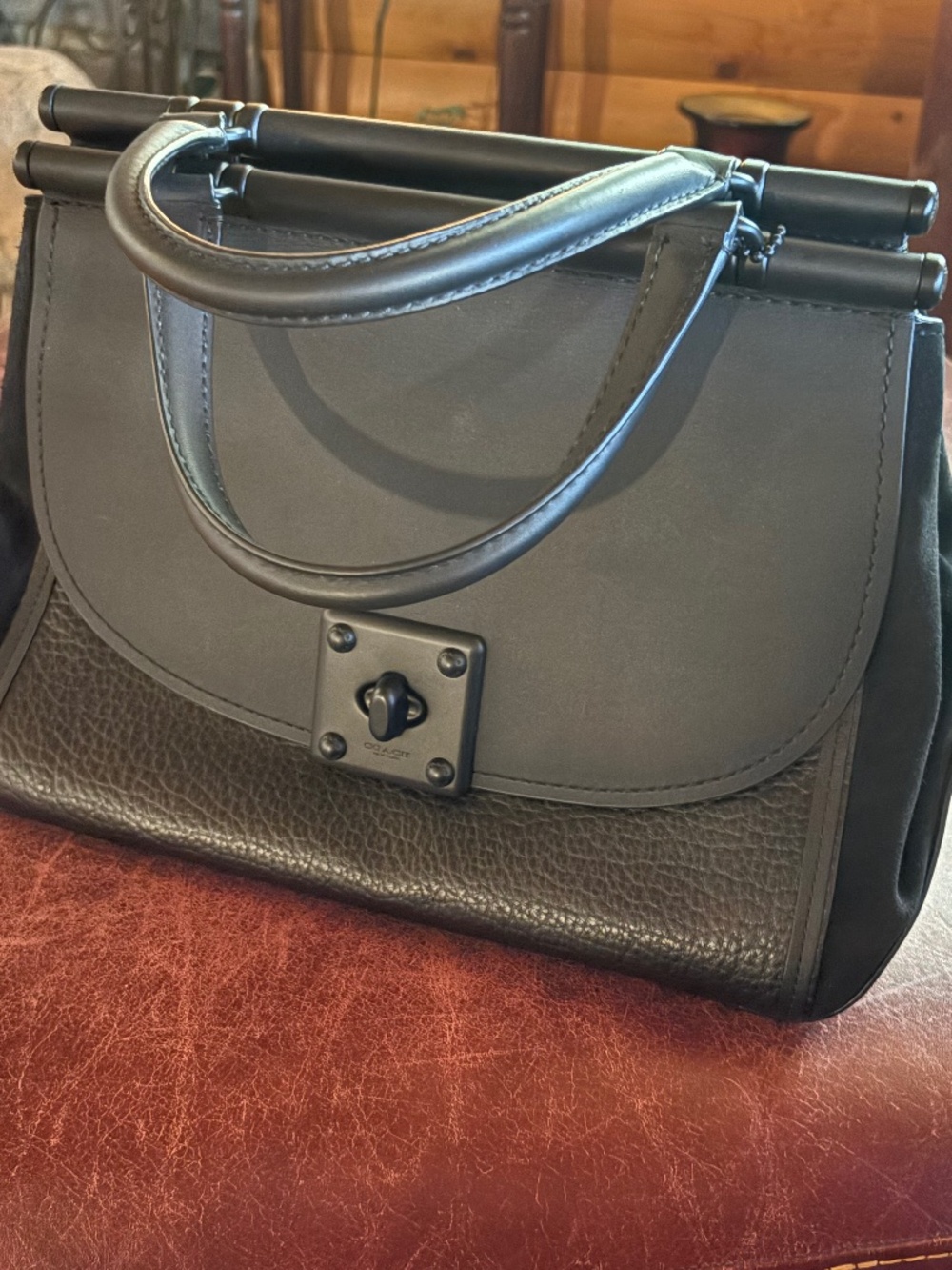 Coach 38389 Black Leather Drifter Carry All Satchel, Never Used